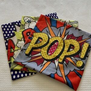 Set of 3 Batman comic novelty pillows